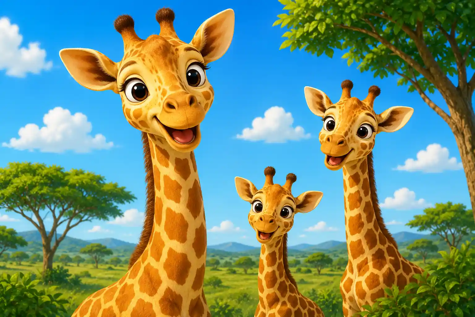 A giraffe's tongue can grow up to 20 inches long.