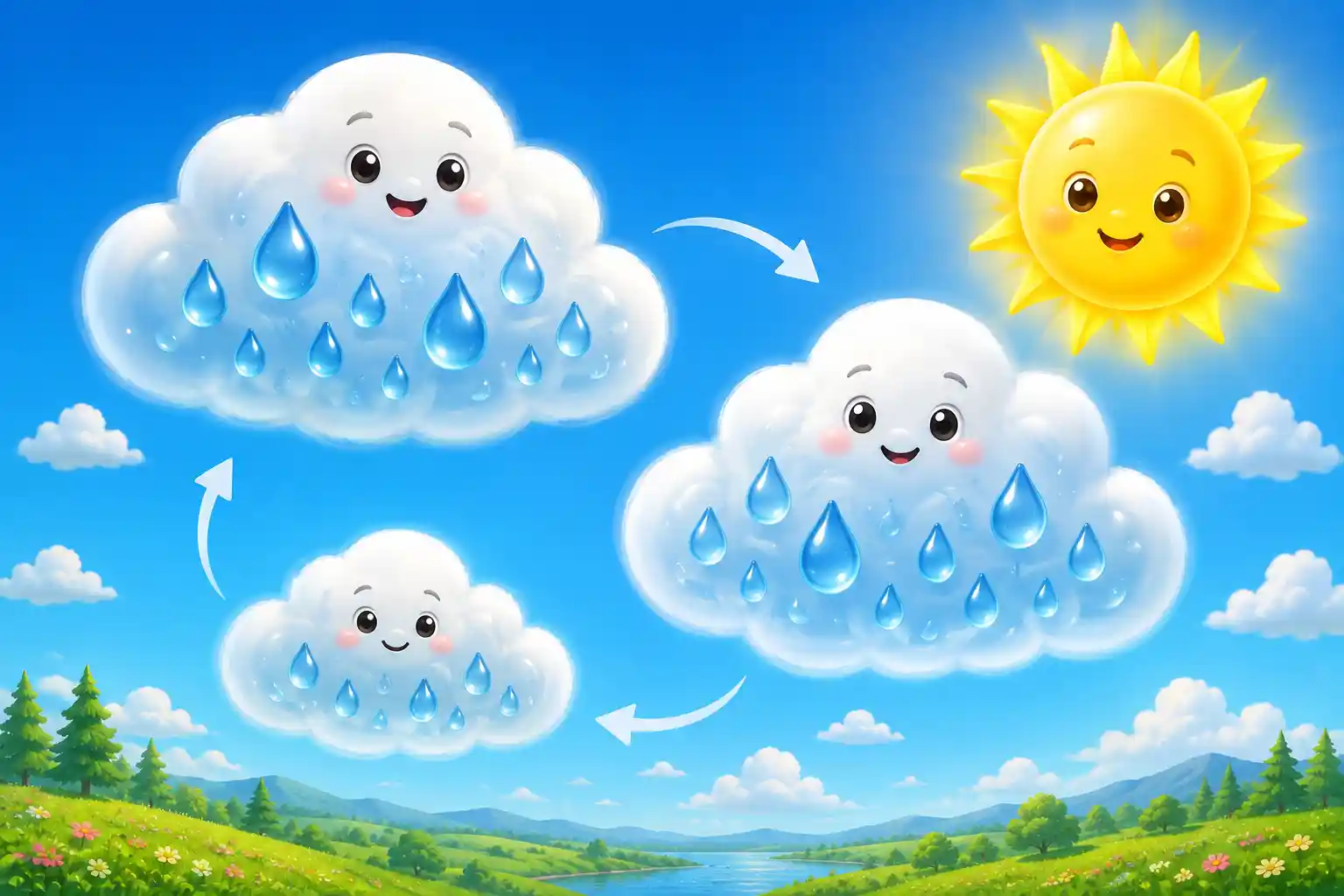 Cloud made of water droplets