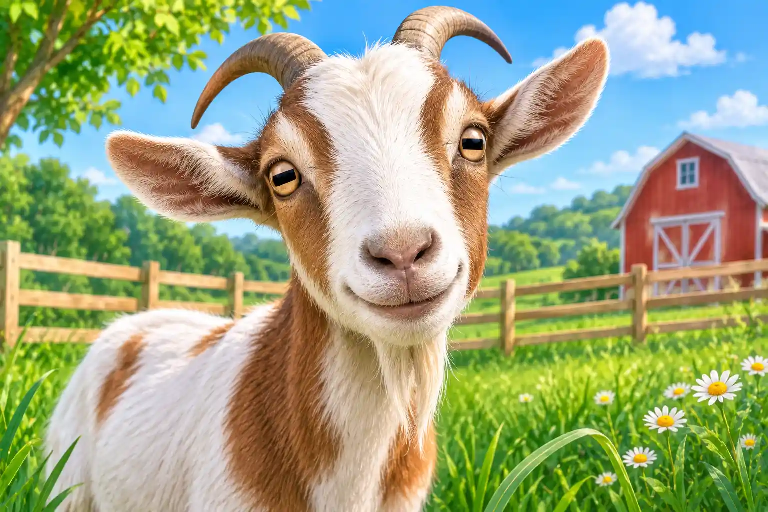 Goat with rectangular pupils