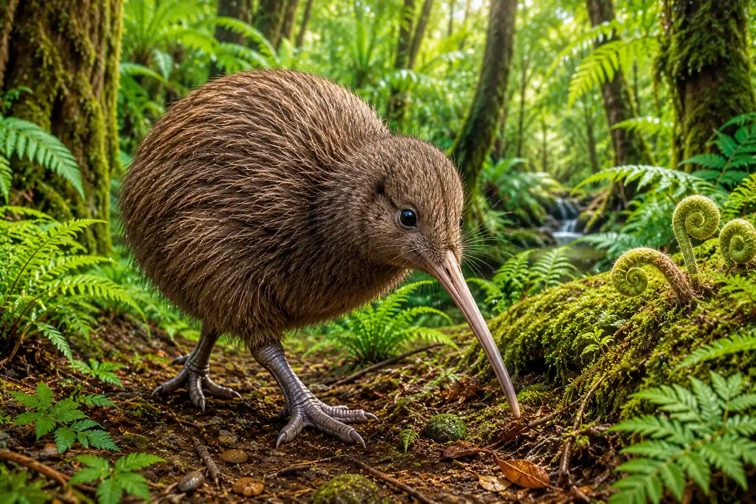 Kiwi birds have nostrils at the end of their beaks.
