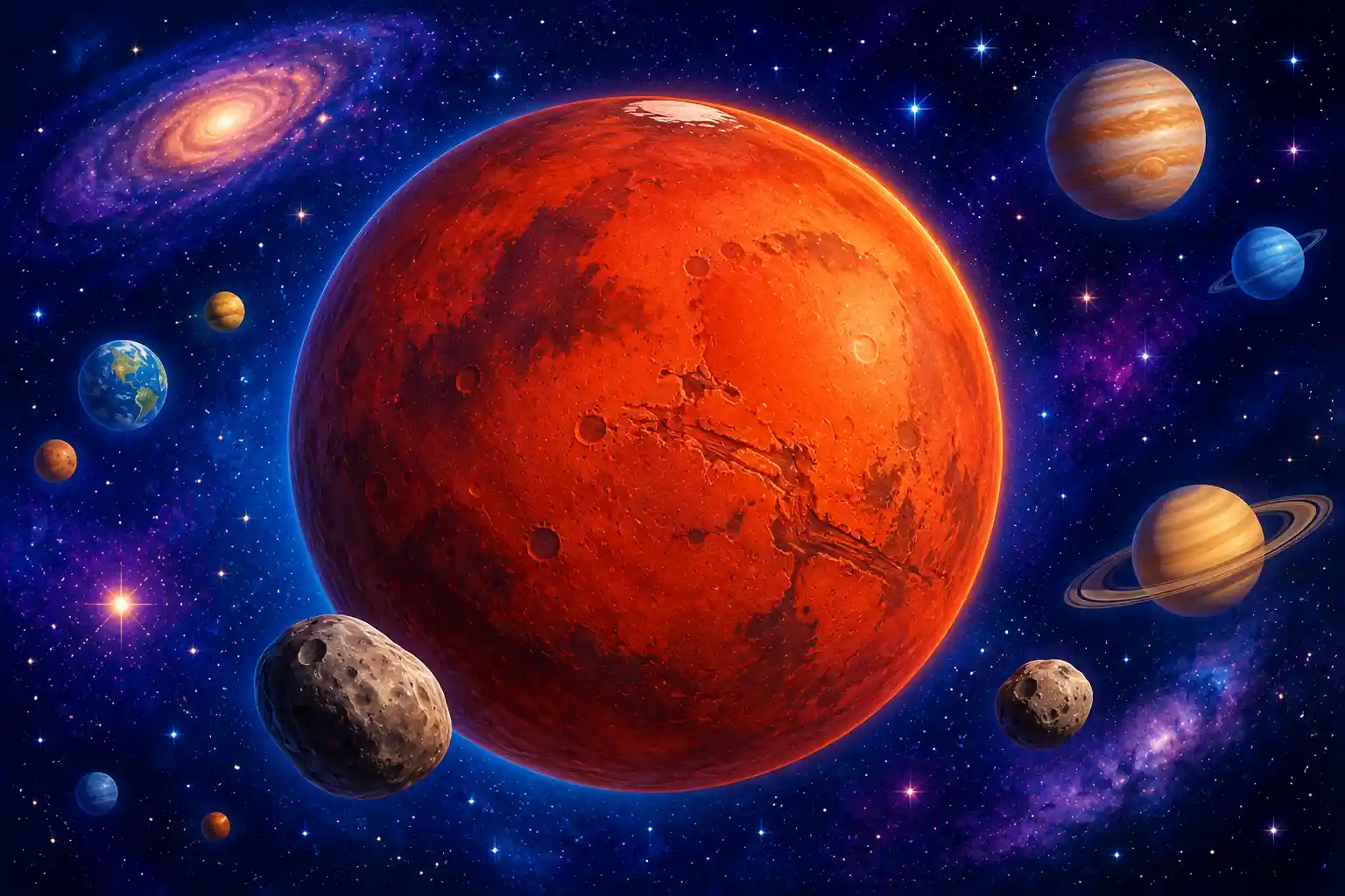 Mars with two moons