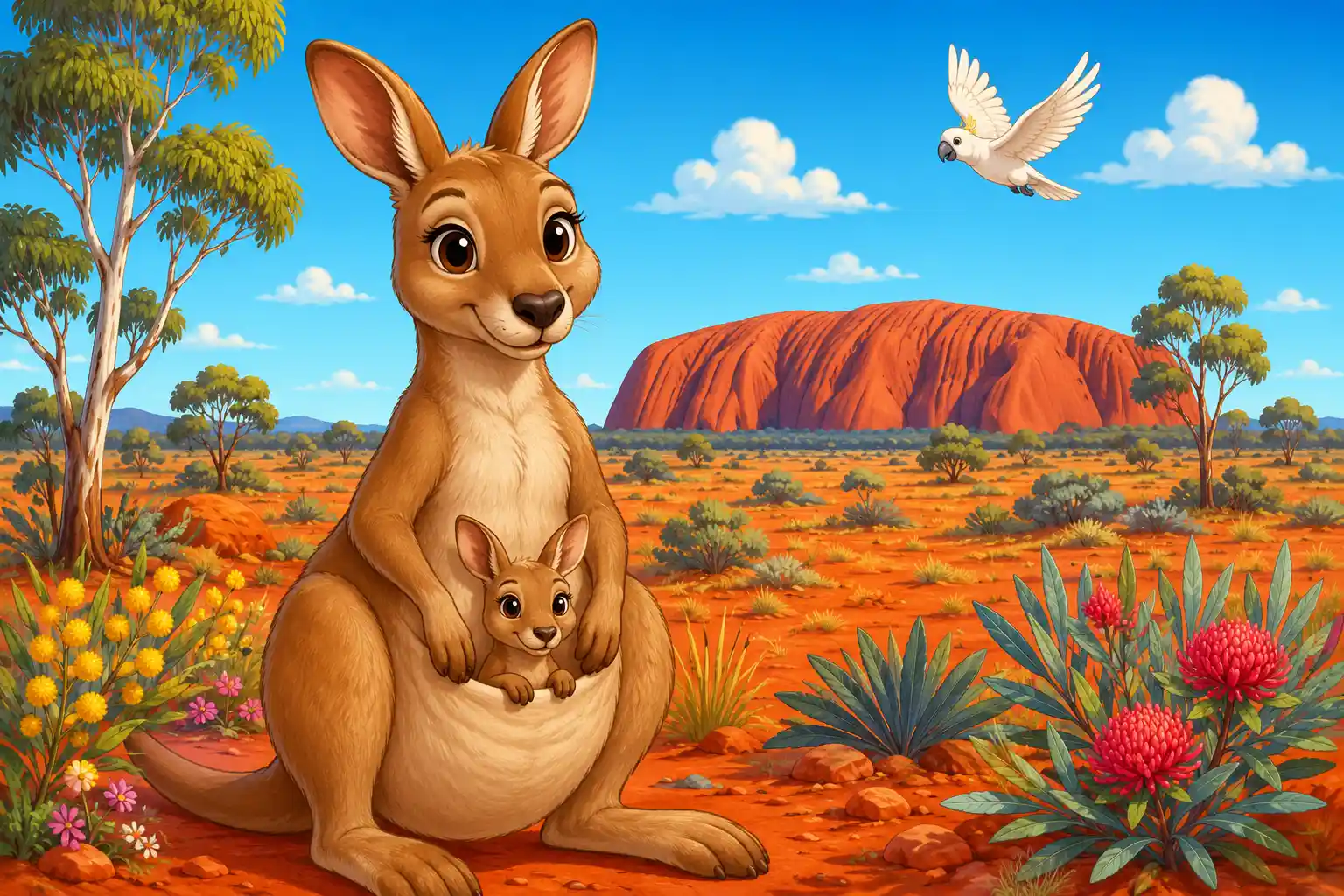 A newborn kangaroo is about the size of a jellybean.