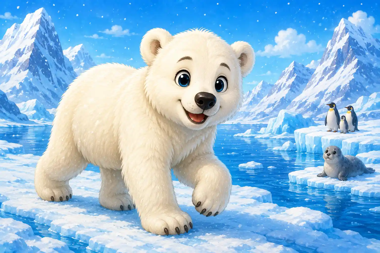 Polar bears have black skin under their thick white fur.