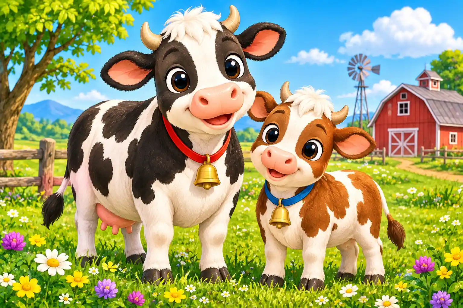 Cows can have favorite friends and enjoy spending time together.