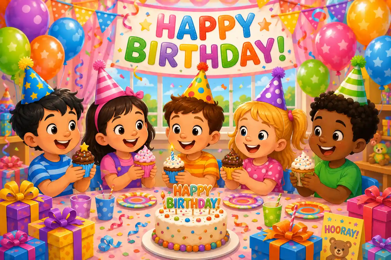 Birthday Cupcake Division Problem for Kids
