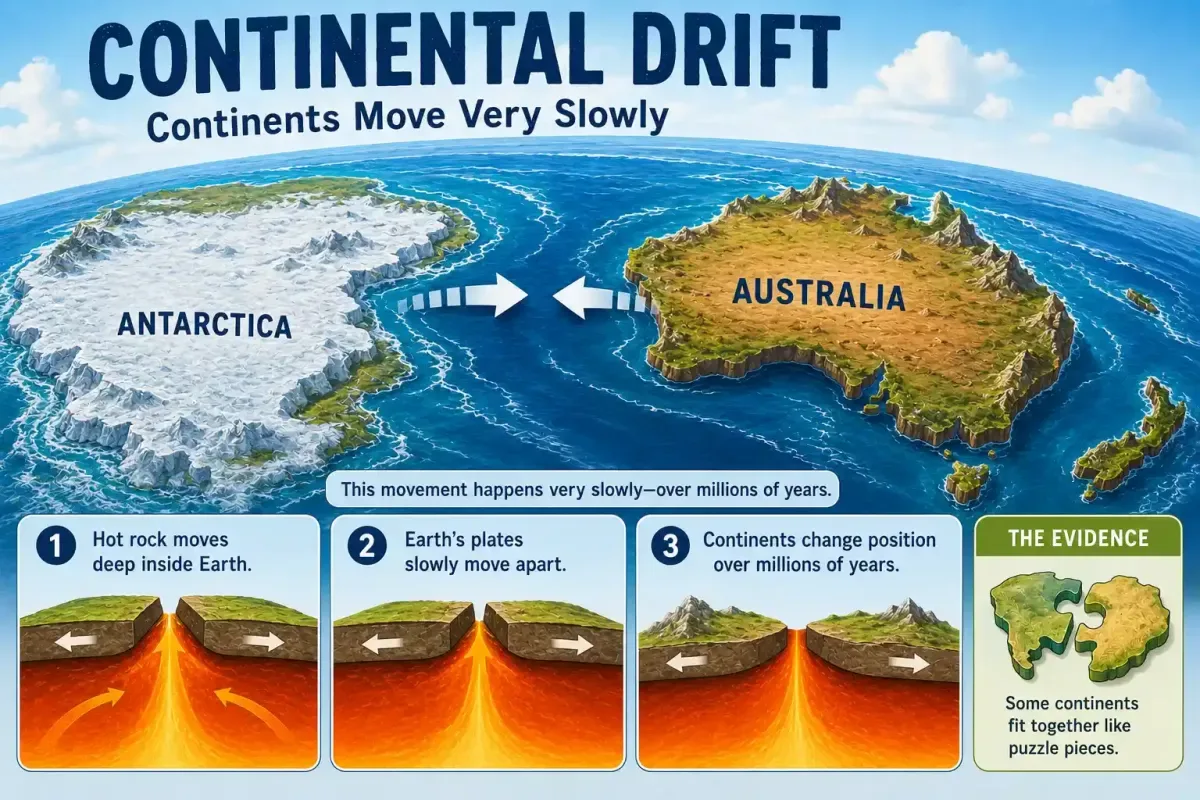 Ancient Continents Moving Apart