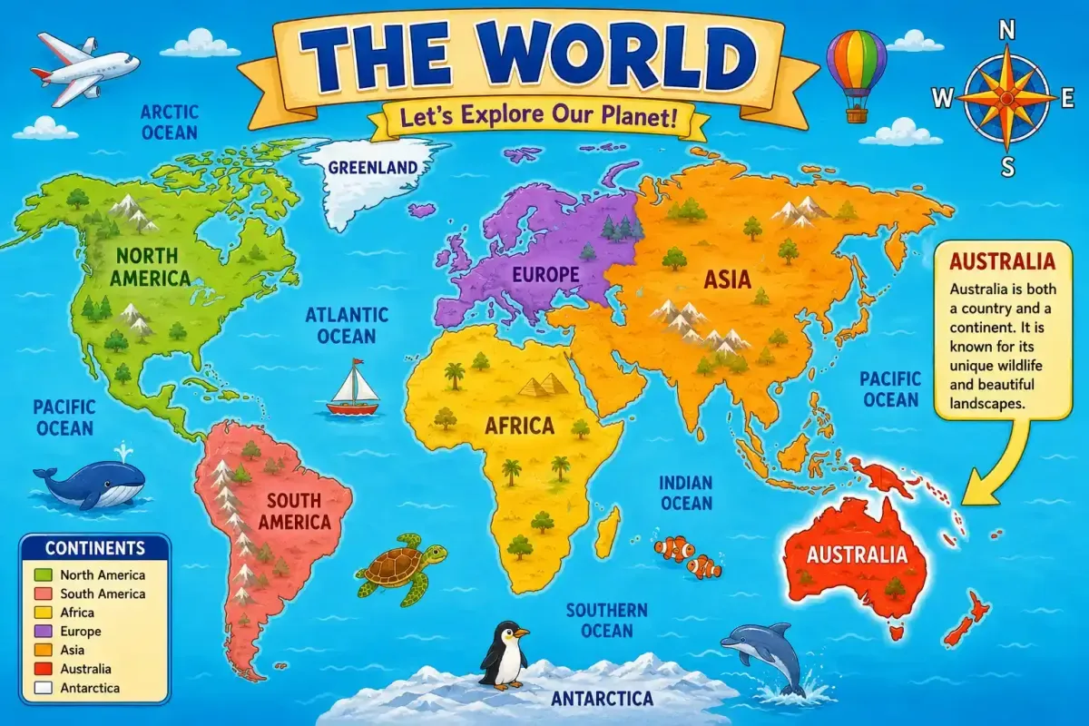 Australia on the World Map
