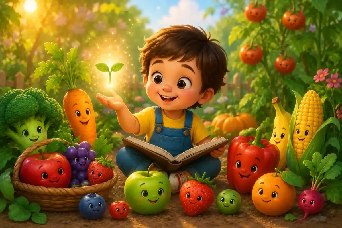Child growing like a healthy garden