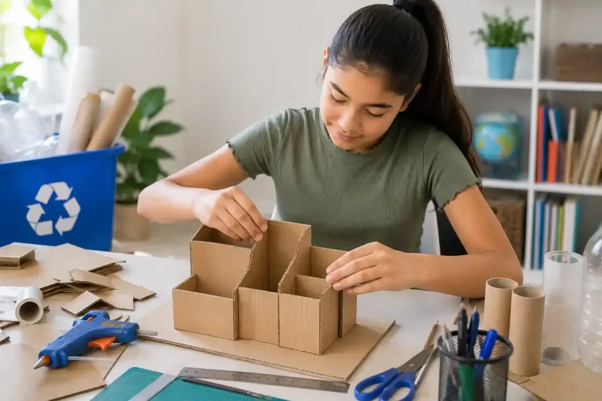 Building a Recycled Desk Organizer