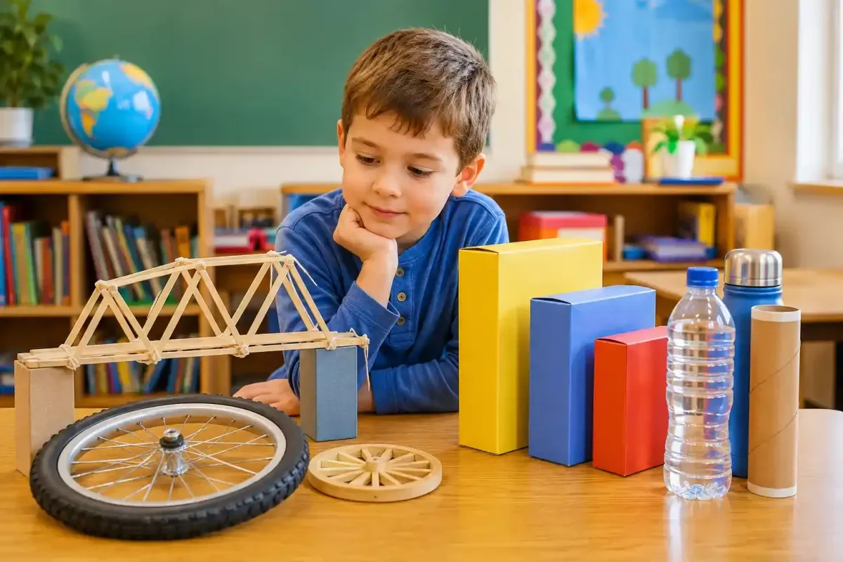 Engineer using different shapes in everyday designs