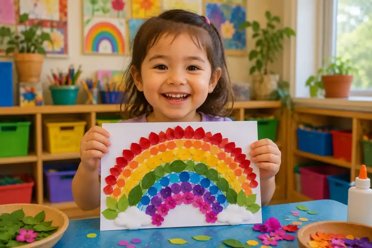 Finished Rainbow Nature Craft