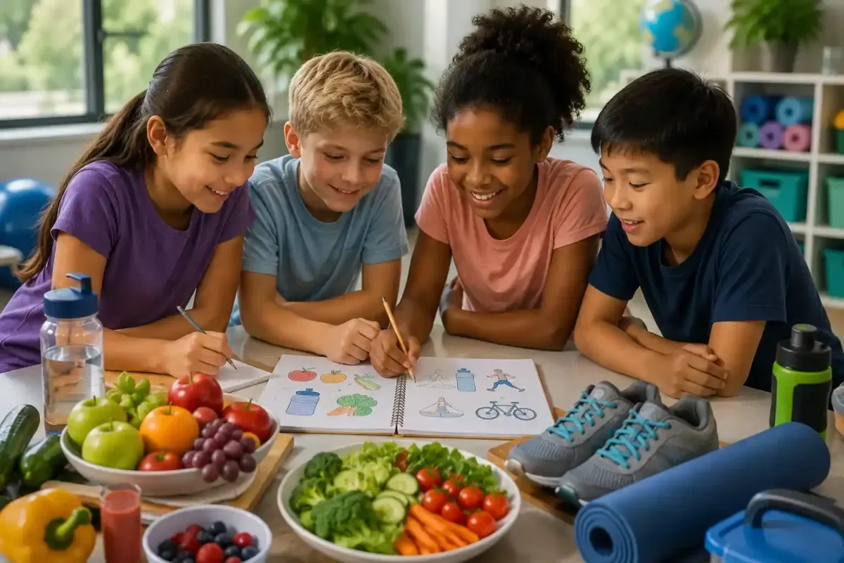Kids building healthy eating routines