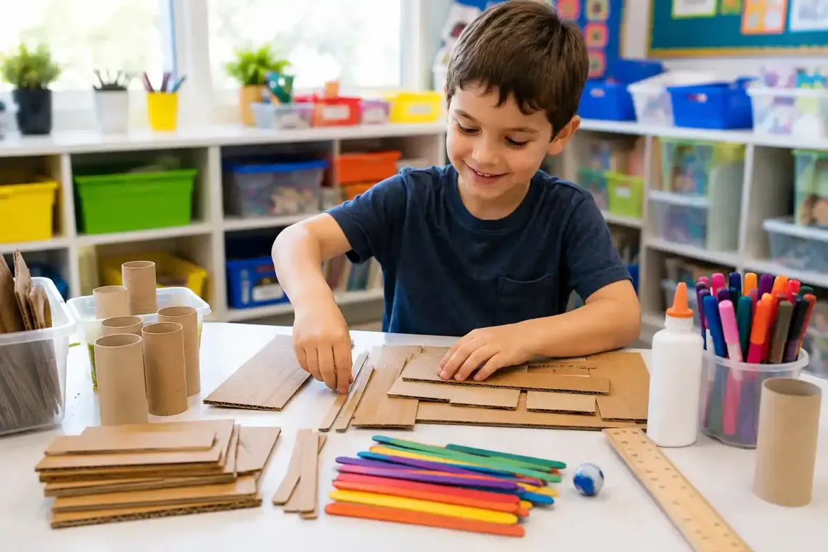 Preparing Recycled Materials for a Marble Maze
