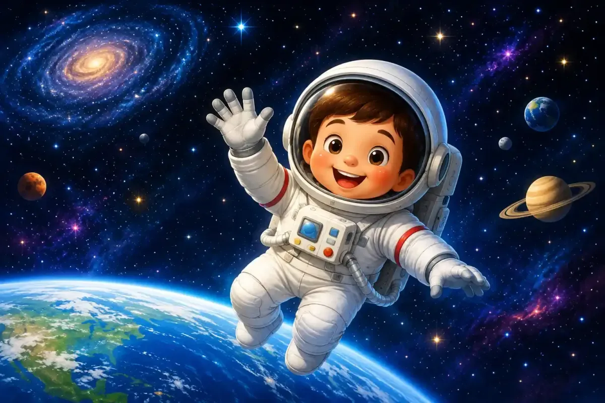 Astronaut Floating in Space