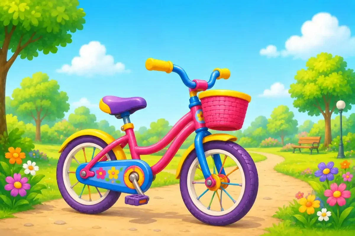 Colorful children's bicycle