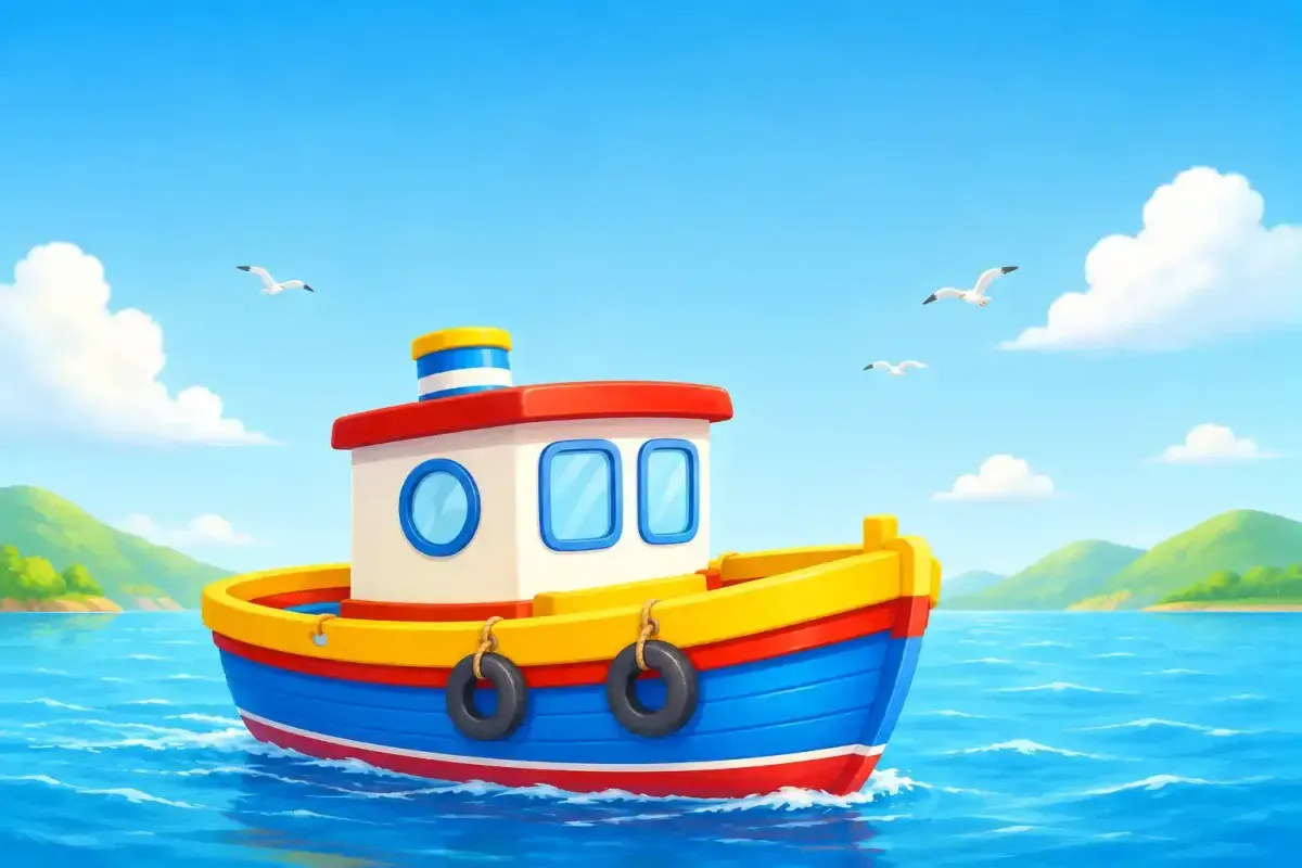 Colorful boat on the water