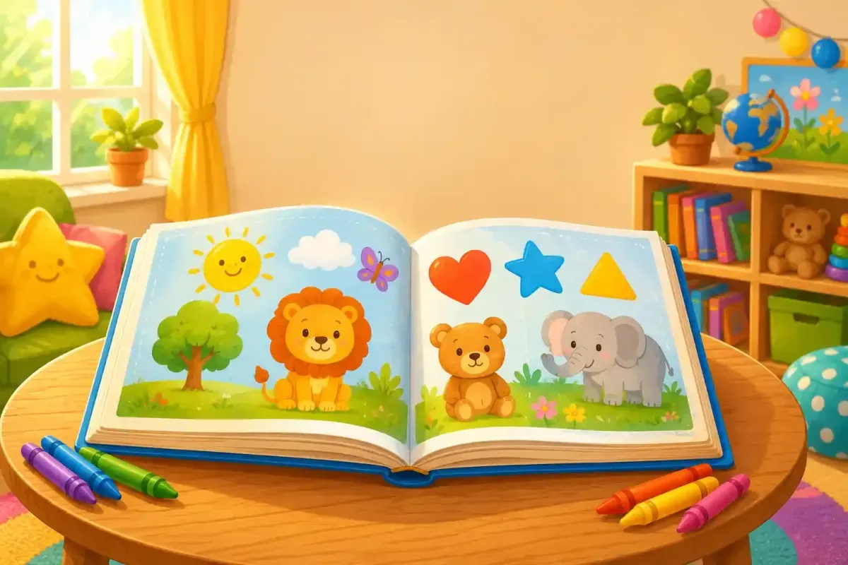 Open children's book