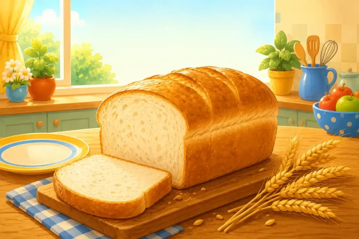 Fresh loaf of bread