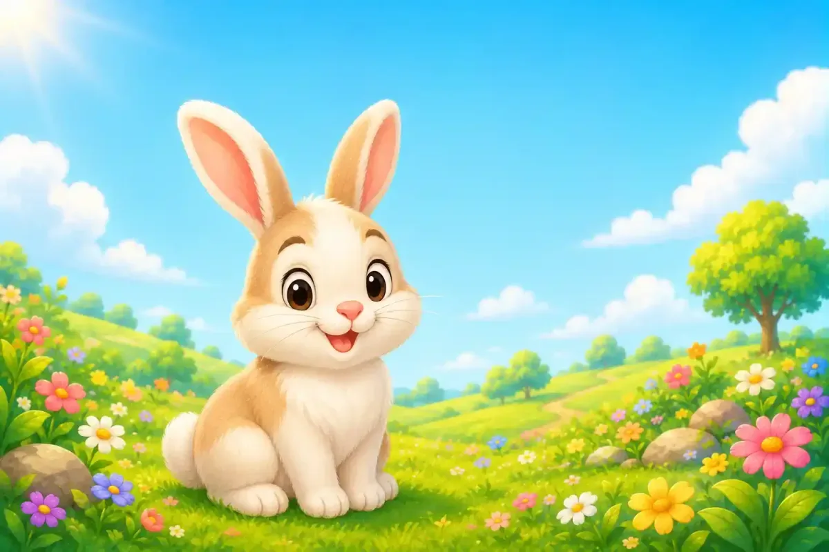 Cute bunny in a meadow