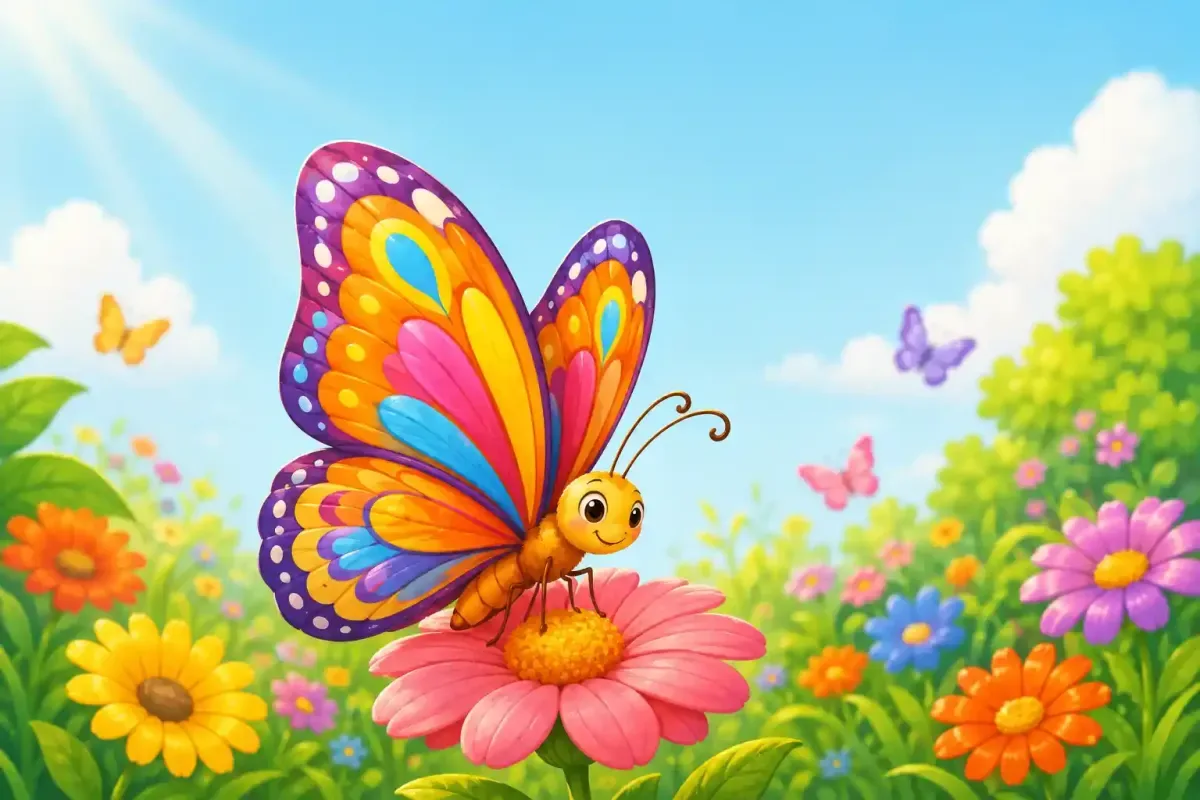 Colorful butterfly for kids