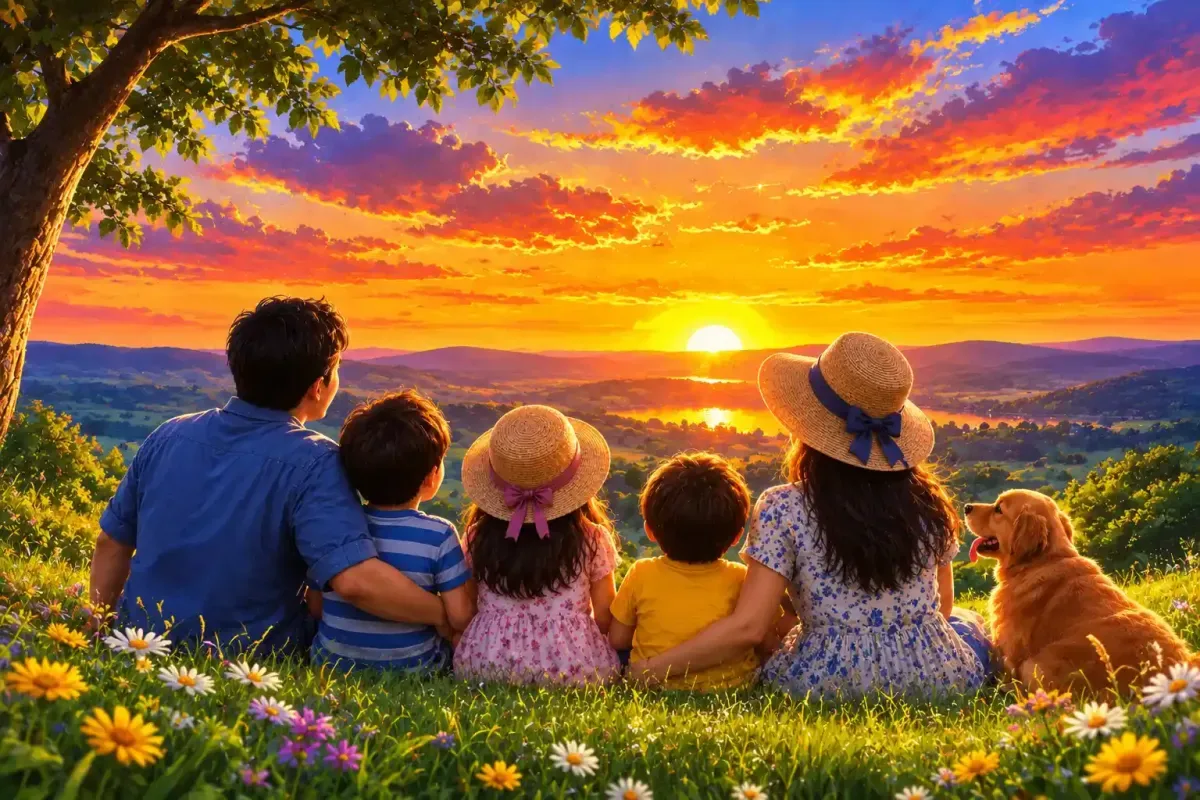 Beautiful Orange and Red Sunset