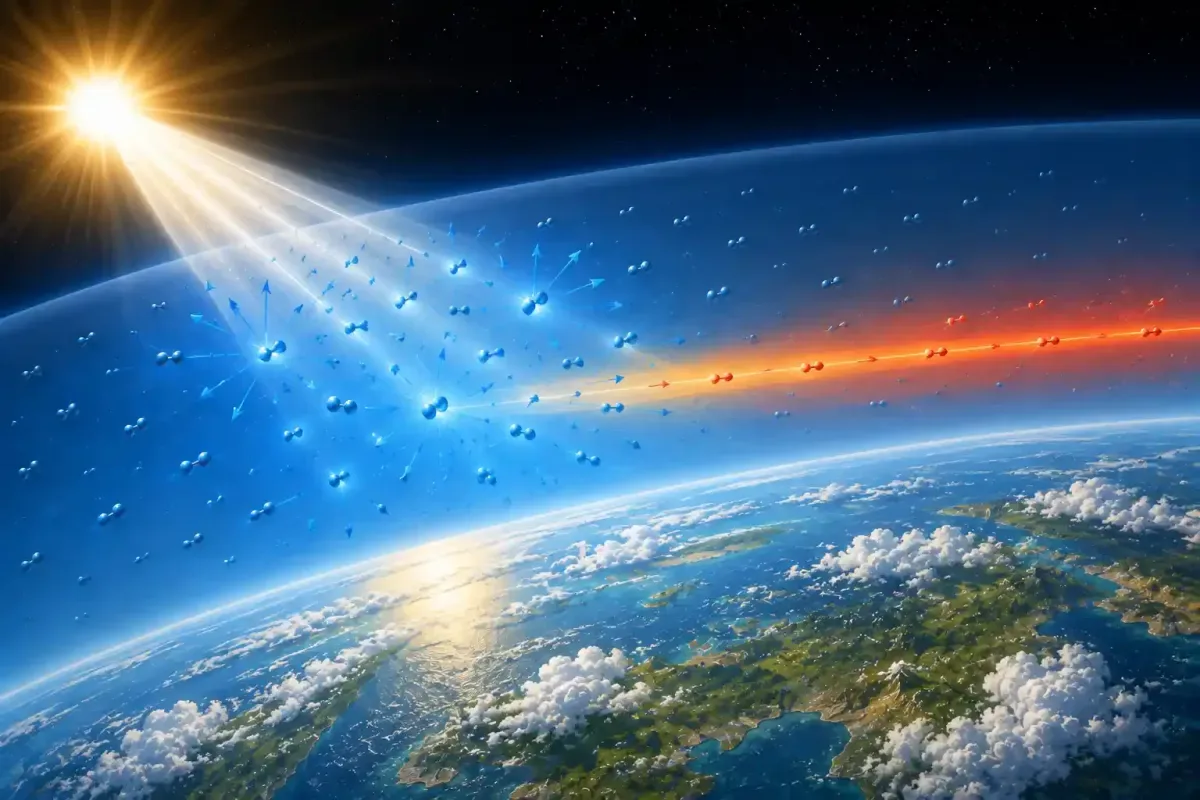 Blue Light Scattering Through Earth's Atmosphere