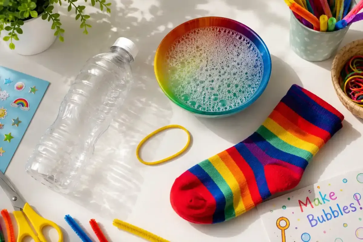 Bubble snake supplies ready for crafting