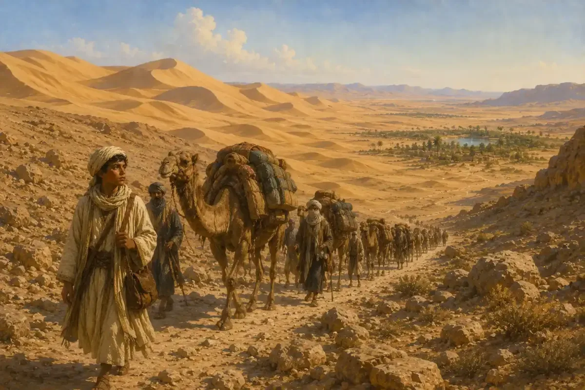 Ibn Battuta Crossing a Medieval Desert Caravan Route