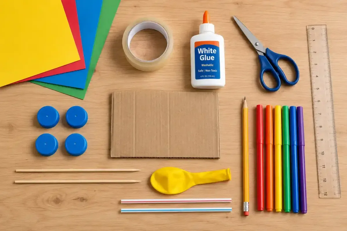 Materials for making a balloon powered car