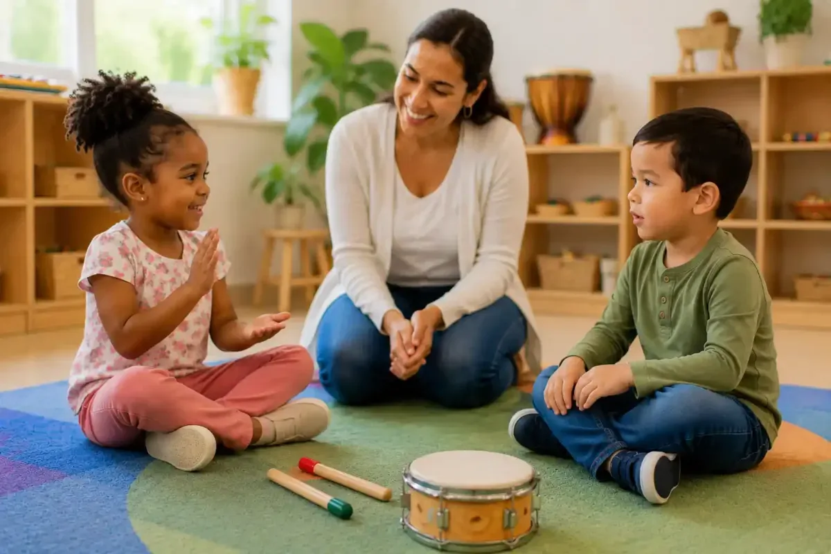 Preschool Children Creating Their Own Rhythm
