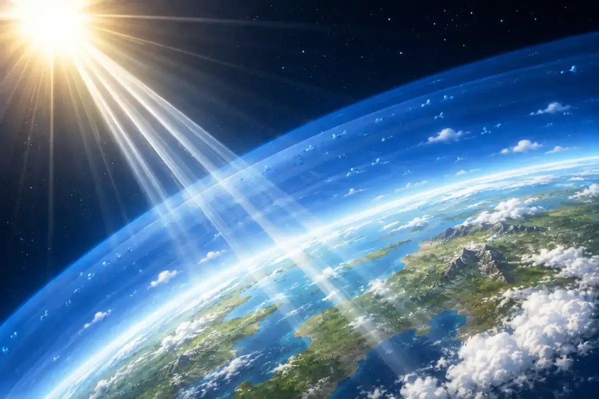 Sunlight Reaching Earth