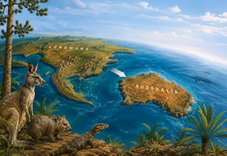 Australia's Journey as a Continent