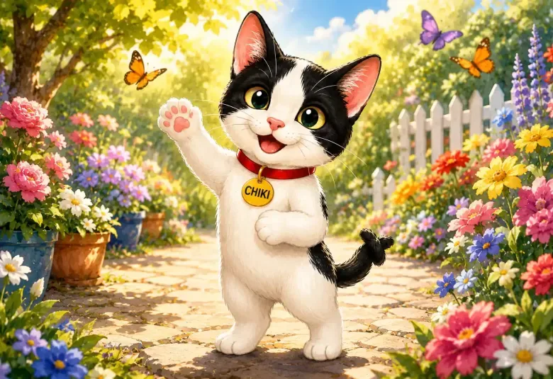 Chiki smiling and introducing himself
