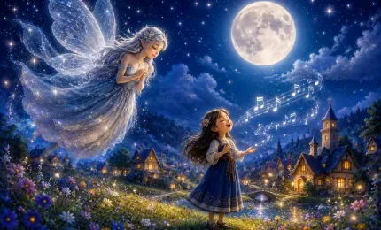 Moon Fairy Listening to a Girl Singing