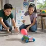 Kids testing a homemade balloon powered car