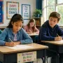 Student choosing honesty during a classroom test